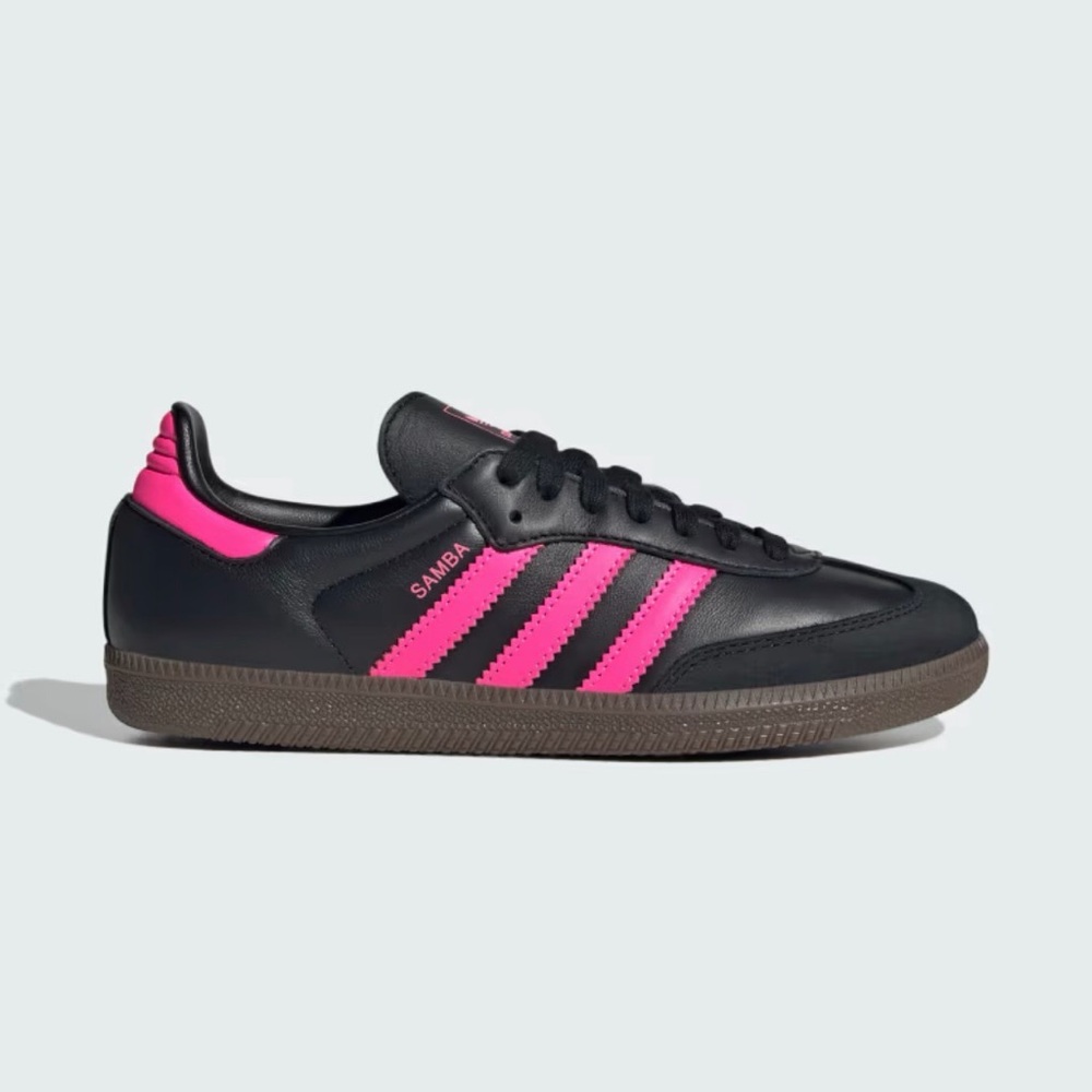 Adidas Samba Black and Pink Sneakers